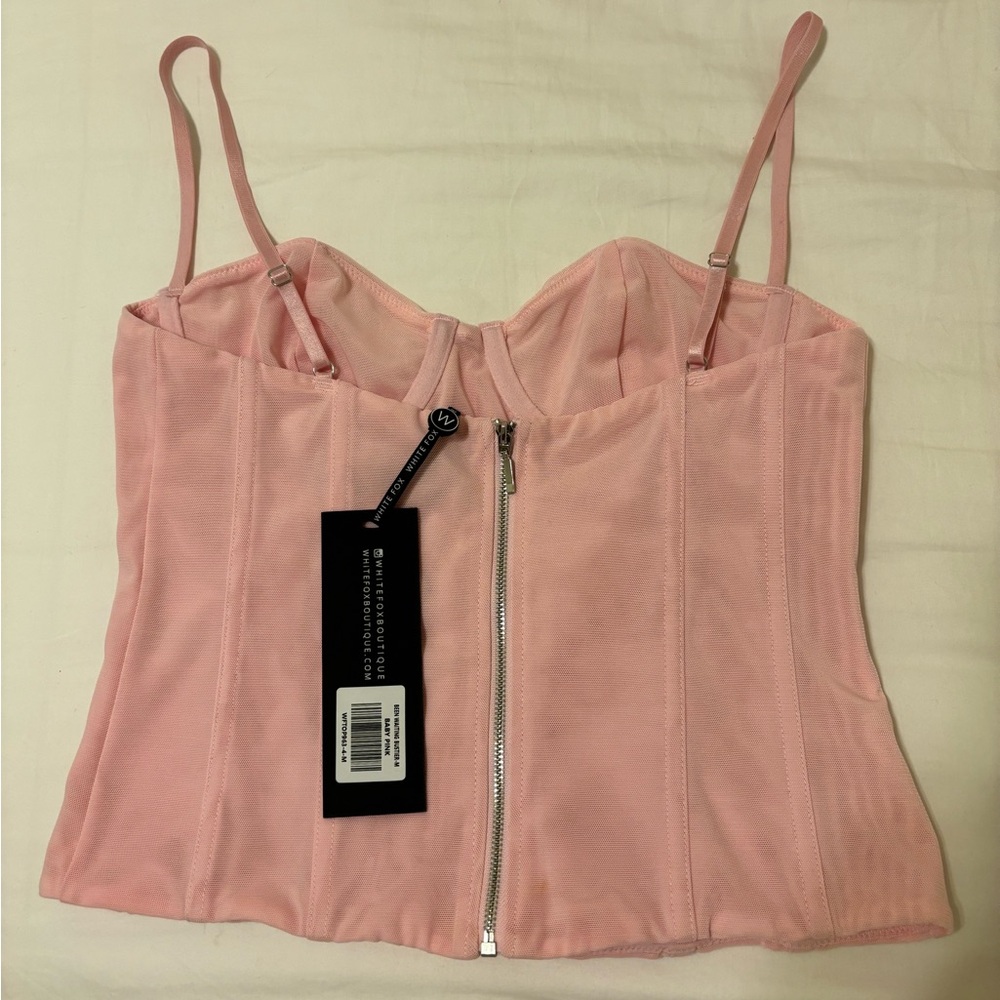 White Fox Boutique Pink Corset Top - Picture 2 of 3